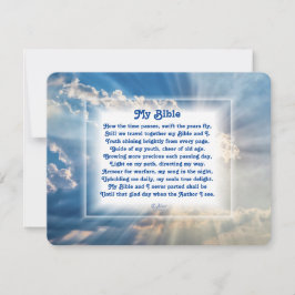 "Mijn bijbel" Christelijk gedicht met Sunlit Sky H Feestdagenkaart