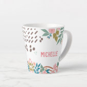 Mijn Bijbellezen Bloemen Abstracte Naam Latte Mok (Rechterhoek)