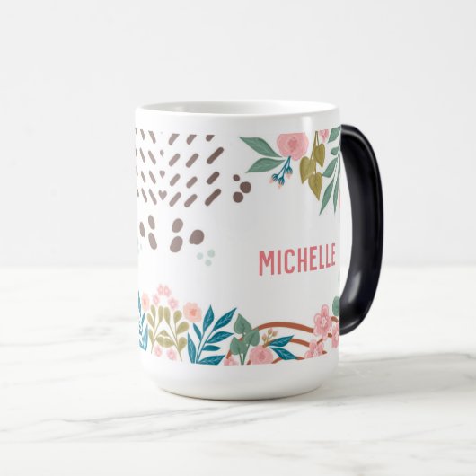 Mijn Bijbellezen Bloemen Abstracte Naam Magische Mok (Voorkant rechts)