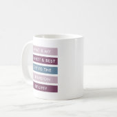 Mijn bijdrage aan het leven Motivatie koffie Mok (Voorkant links)