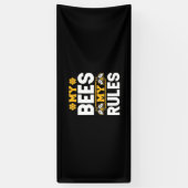 Mijn bijen mijn regels spandoek (Verticaal)
