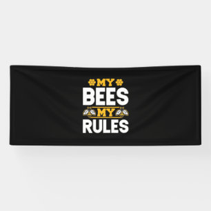Mijn bijen mijn regels spandoek