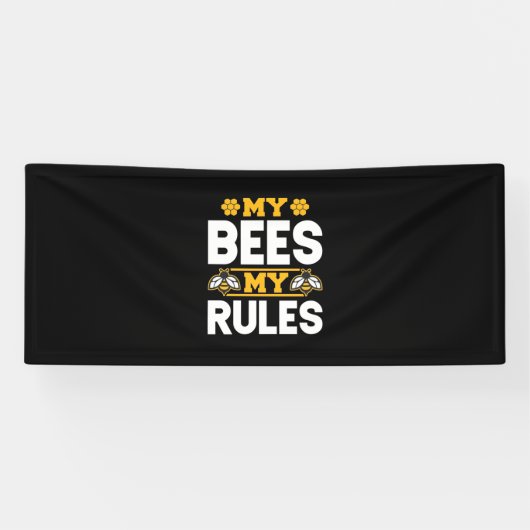 Mijn bijen mijn regels spandoek (Horizontaal)