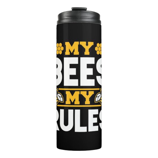 Mijn bijen mijn regels thermosbeker (Voorkant)