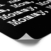 Mijn bijnaam is mama Mam MOM Fun Moederdag Poster (Hoek)