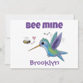 Mijn bijtjief fijne Valentijnsdag kolibrie bij Feestdagenkaart (Voorkant)