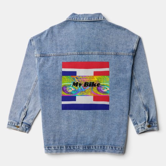 Mijn bike denim jacket (Achterkant)