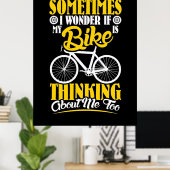 Mijn bike denkt over mij poster (Thuiskantoor)