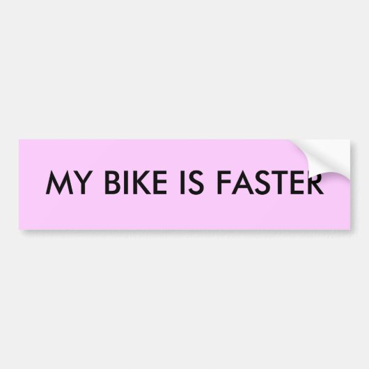 MIJN BIKE IS SNELLER BUMPERSTICKER (Voorkant)