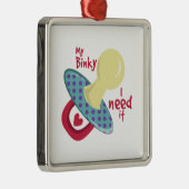 Mijn binky metalen ornament (Rechts)
