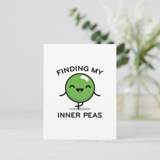 Mijn binnenste erwten vinden briefkaart (Staand voorkant)