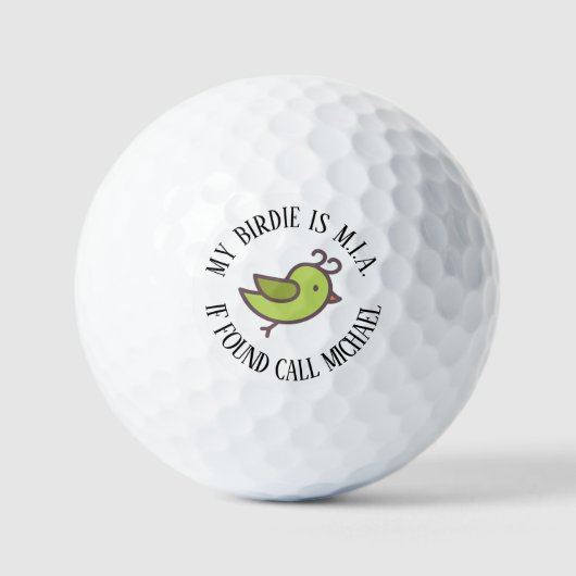 Mijn Birdie is M.I.A. Golfballen (Voorkant)