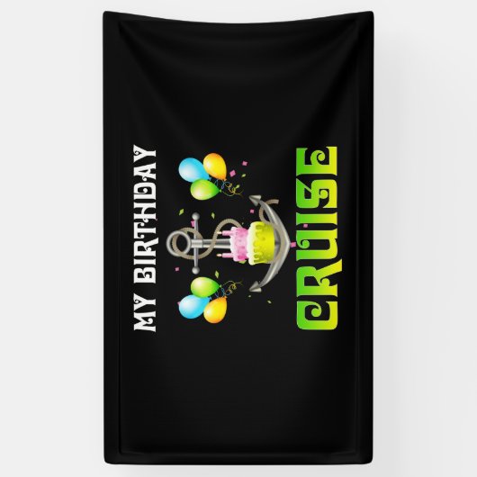 Mijn Birthday Cruise - Funny Cruising Spandoek (Verticaal)