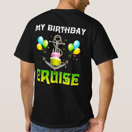 Mijn Birthday Cruise - Funny Cruising T-shirt (Achterkant)