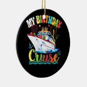 Mijn Birthday Cruise Ship Cake Cruising Bday Keramisch Ornament (Rechts)