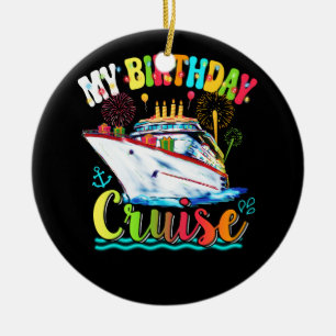 Mijn Birthday Cruise Ship Cake Cruising Bday Keramisch Ornament