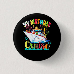 Mijn Birthday Cruise Ship Cake Cruising Bday Ronde Button 3,2 Cm