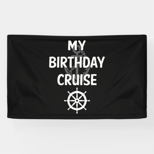 Mijn Birthday Cruise Ship Spandoek (Horizontaal)