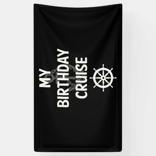 Mijn Birthday Cruise Ship Spandoek (Verticaal)