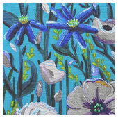 Mijn Blauwe Bloemen Stof (Close Up)