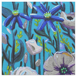 Mijn Blauwe Bloemen Stof