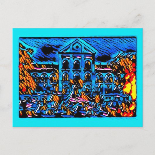 Mijn blauwe droom briefkaart (Voorkant)