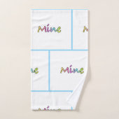 Mijn Blauwe Grid  Bad Handdoek (Handdoek)