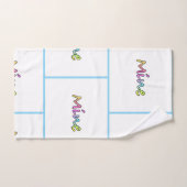 Mijn Blauwe Grid  Bad Handdoek (Handdoek)
