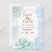 Mijn blauwe liefje bruiloft uitnodiging (Voorkant)