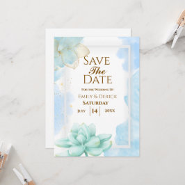 Mijn blauwe liefje bruiloft uitnodiging