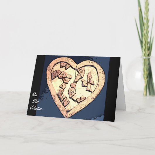 Mijn blauwe Valentijn Feestdagen Kaart (Voorkant)