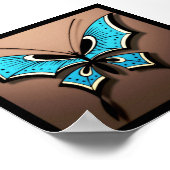 Mijn blauwe vlinder poster (Hoek)