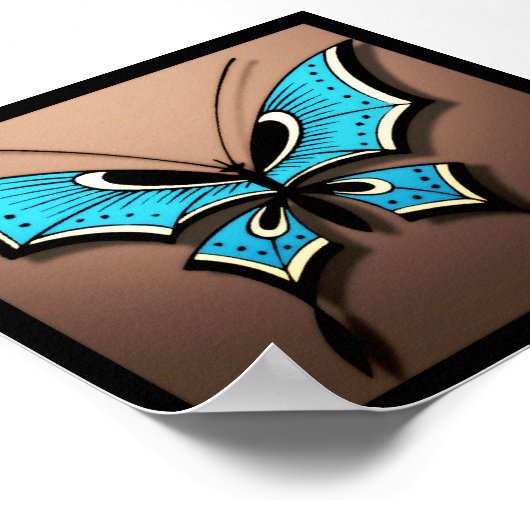 Mijn blauwe vlinder poster (Hoek)