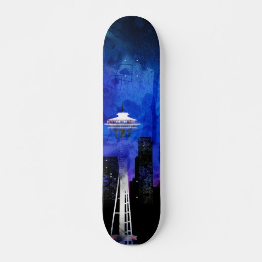 Mijn blauwe wereld persoonlijk skateboard (Voorkant)