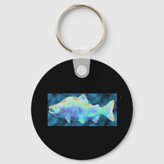 Mijn blauwe zalm sleutelhanger