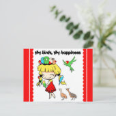 Mijn blije schattige cartoon briefkaart (Staand voorkant)