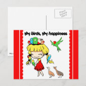 Mijn blije schattige cartoon briefkaart (Voorkant / Achterkant)