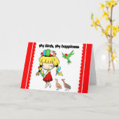 Mijn blije schattige cartoon kaart (Gele Bloem)