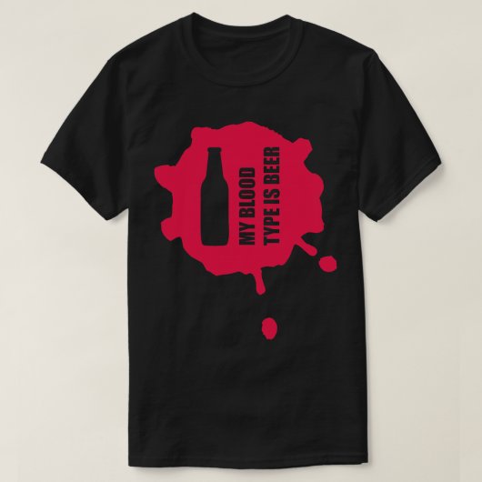 Mijn bloedgroep is bier 1 t-shirt (Design voorkant)