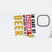 Mijn bloedgroep is bier iPhone hoesje (Achterkant horizontaal)