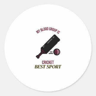 Mijn bloedgroep is cricket, beste sport ronde sticker