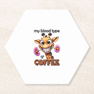 Mijn bloedgroep is koffie Spruch koffie Kartonnen Onderzetters