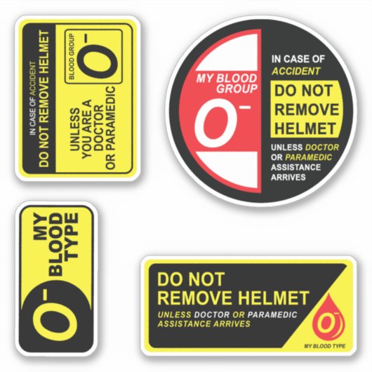 Mijn bloedgroep O Stickers (Voorkant)