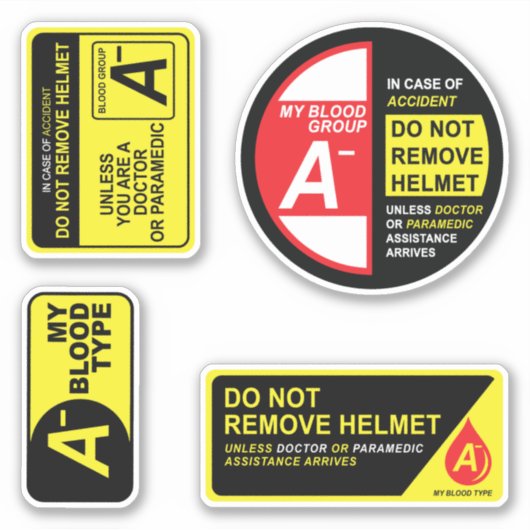 Mijn bloedgroep Type A min. Stickers (Voorkant)