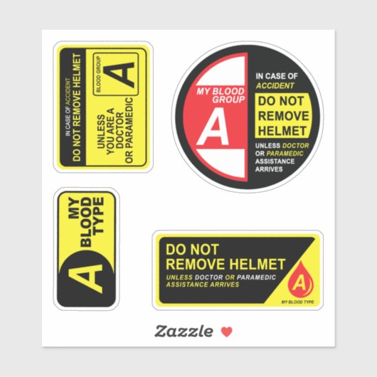 Mijn bloedgroep van type A Sticker (Vel)