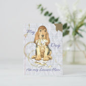 Mijn bloedhond op mijn lesplan briefkaart (Staand voorkant)