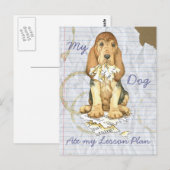Mijn bloedhond op mijn lesplan briefkaart (Voorkant / Achterkant)
