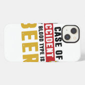 Mijn bloedtype is bier iPhone hoesje (Achterkant horizontaal)