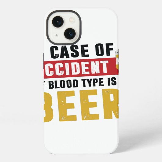 Mijn bloedtype is bier iPhone hoesje (Achterkant)