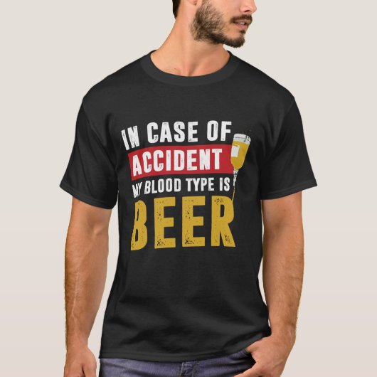 Mijn bloedtype is bier t-shirt (Voorkant)